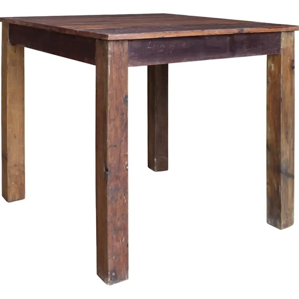 vidaXL Mesas-Mesa de comedor de madera reciclada mixta 82x80x76 cm