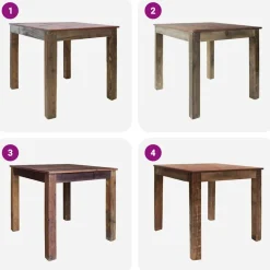 vidaXL Mesas-Mesa de comedor de madera reciclada mixta 82x80x76 cm