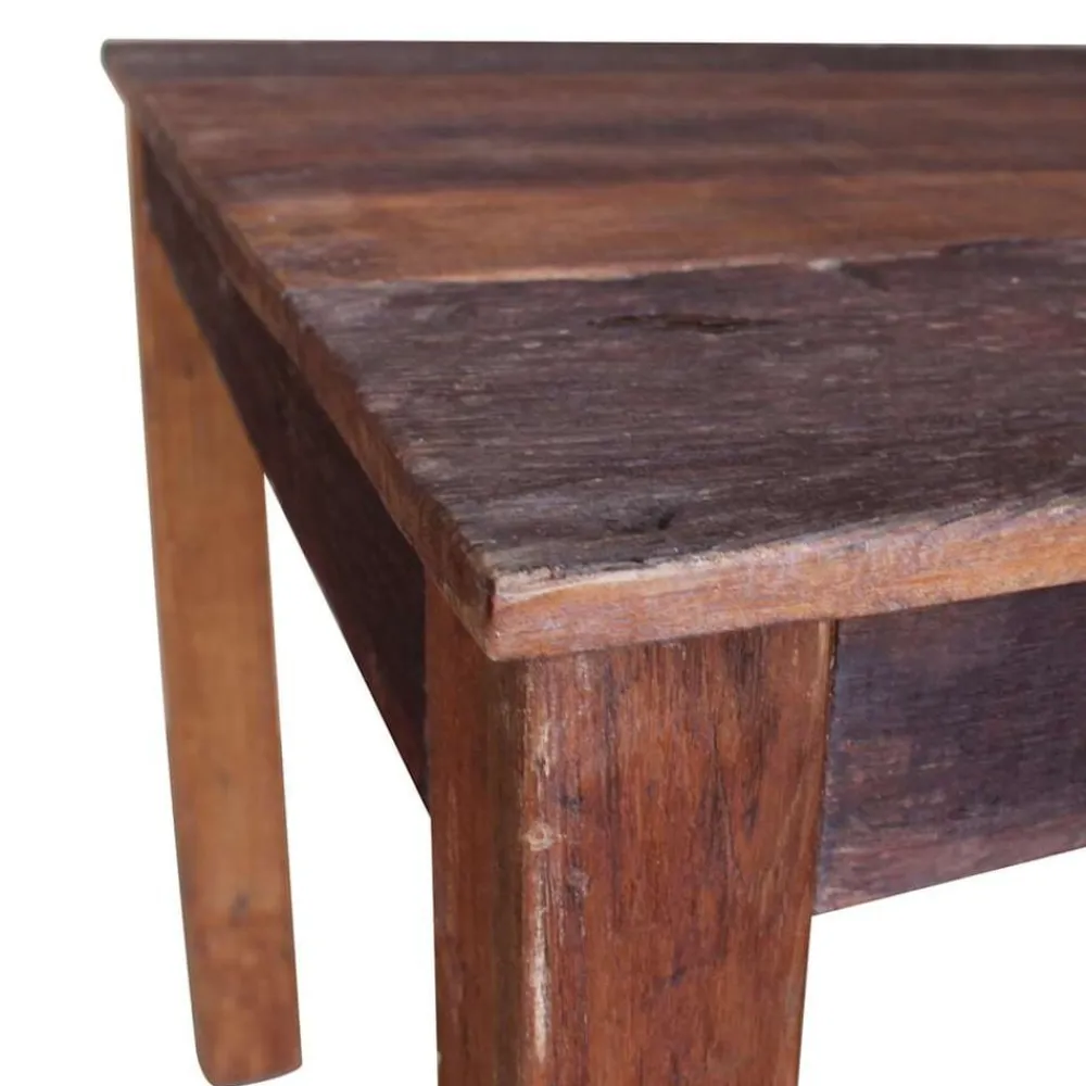 vidaXL Mesas-Mesa de comedor de madera reciclada mixta 82x80x76 cm