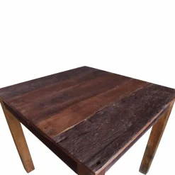 vidaXL Mesas-Mesa de comedor de madera reciclada mixta 82x80x76 cm