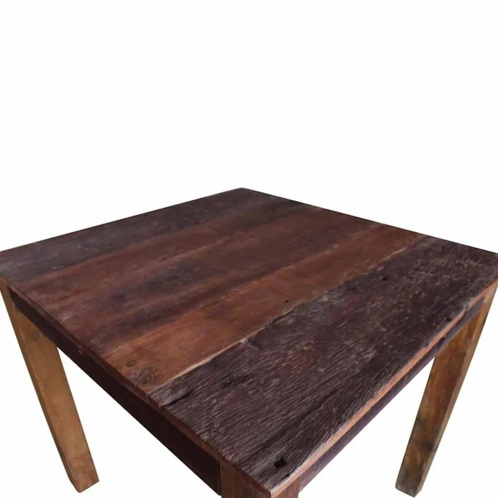 vidaXL Mesas-Mesa de comedor de madera reciclada mixta 82x80x76 cm