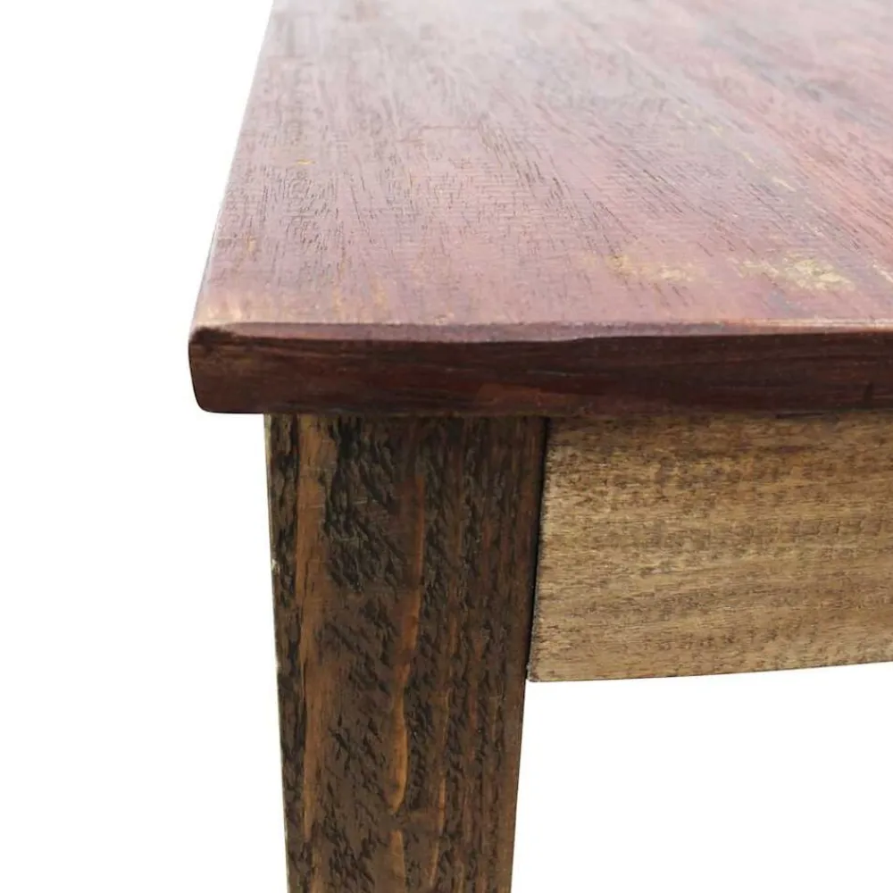 vidaXL Mesas-Mesa de comedor de madera reciclada mixta 82x80x76 cm