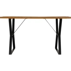 vidaXL Mesa de comedor de madera maciza reciclada 140x80x76 cm Multicolor Discount