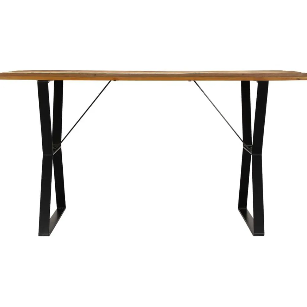 vidaXL Mesa de comedor de madera maciza reciclada 140x80x76 cm Multicolor Discount