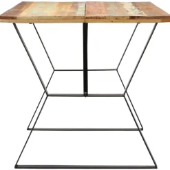 vidaXL Mesa de comedor de madera maciza reciclada 140x80x76 cm Multicolor Discount