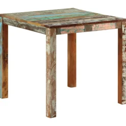 vidaXL Mesas-Mesa de comedor de madera maciza reciclada 82x80x76 cm