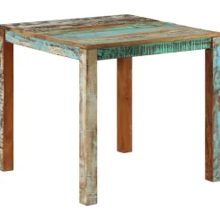 vidaXL Mesas-Mesa de comedor de madera maciza reciclada 82x80x76 cm