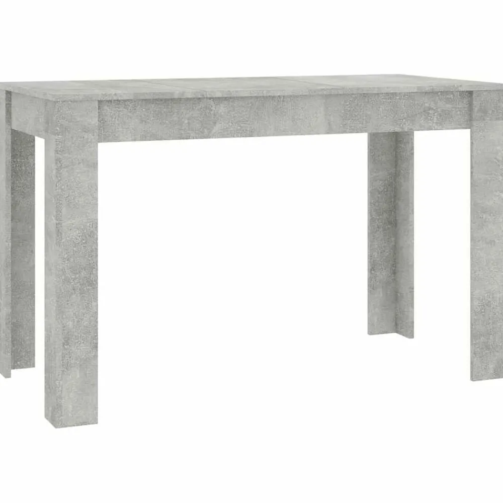vidaXL Mesa de comedor de madera de ingeniería gris 120x60x76 cm Gris hormigón New