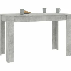 vidaXL Mesa de comedor de madera de ingeniería gris 120x60x76 cm Gris hormigón New