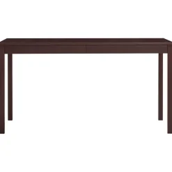 vidaXL Mesas-Mesa de comedor de madera de pino marrón oscuro 140x70x73 cm
