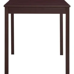 vidaXL Mesas-Mesa de comedor de madera de pino marrón oscuro 140x70x73 cm