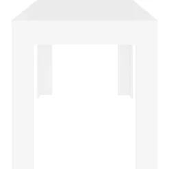 vidaXL Mesa de comedor de madera contrachapada 140x74,5x76 cm Blanco Online