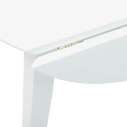vidaXL Mesa de comedor de madera maciza de caucho Blanco Best