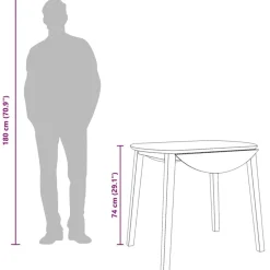 vidaXL Mesa de comedor de madera maciza de caucho Blanco Best