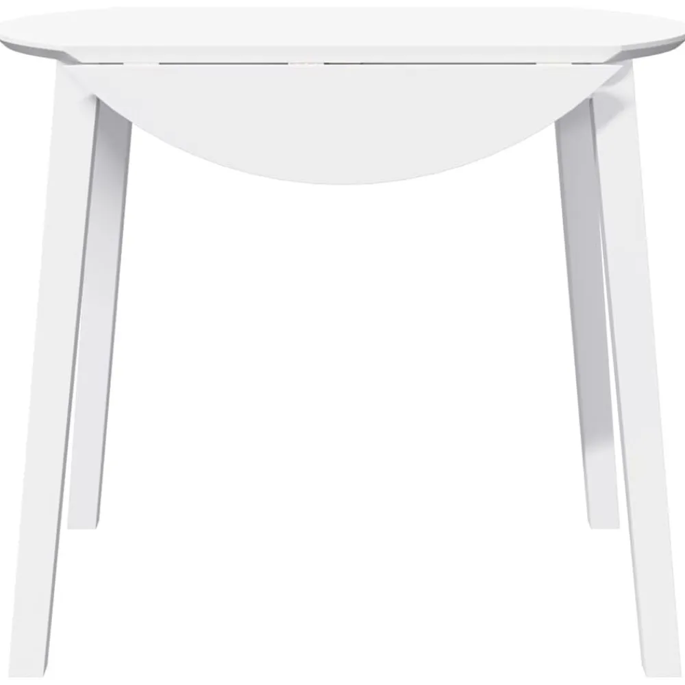 vidaXL Mesa de comedor de madera maciza de caucho Blanco Best