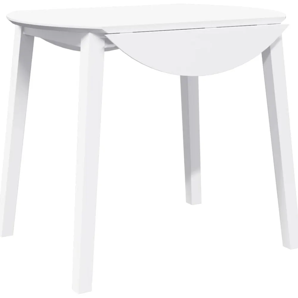 vidaXL Mesa de comedor de madera maciza de caucho Blanco Best