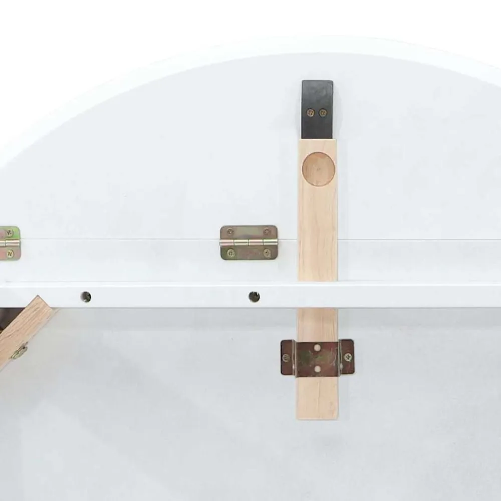 vidaXL Mesa de comedor de madera maciza de caucho Blanco Best