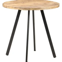 vidaXL Mesa de comedor de madera de mango rugosa 80 cm Sale