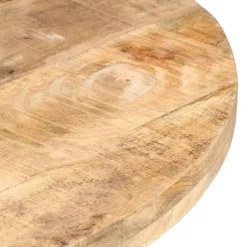 vidaXL Mesa de comedor de madera de mango rugosa 80 cm Sale