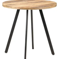 vidaXL Mesa de comedor de madera de mango rugosa 80 cm Sale