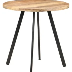 vidaXL Mesa de comedor de madera de mango rugosa 80 cm Sale