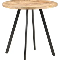 vidaXL Mesa de comedor de madera de mango rugosa 80 cm Sale