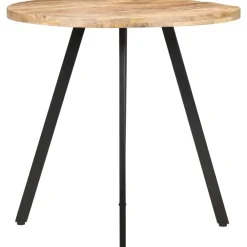 vidaXL Mesa de comedor de madera de mango rugosa 80 cm Sale