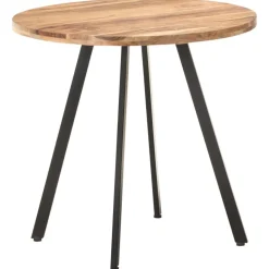 vidaXL Mesa de comedor de madera maciza de acacia 80 cm Best