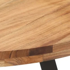 vidaXL Mesa de comedor de madera maciza de acacia 80 cm Best