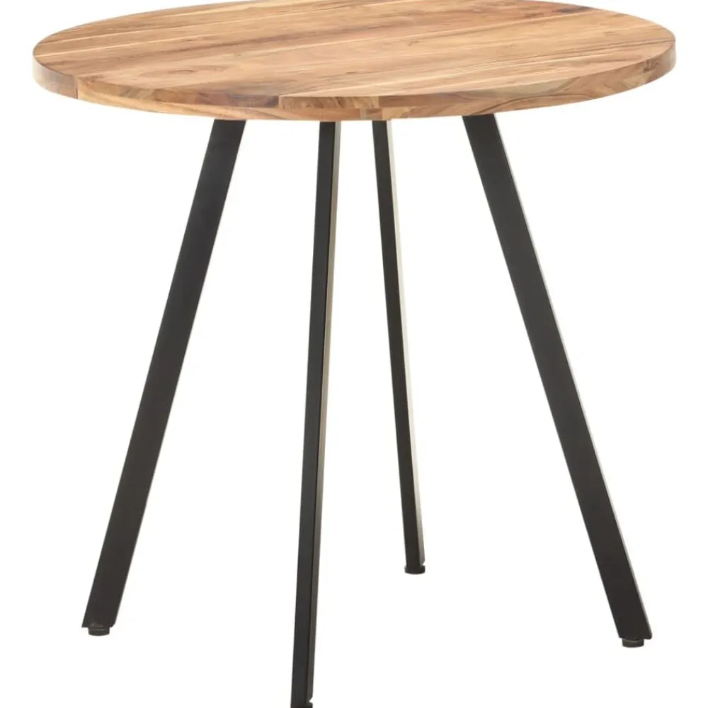 vidaXL Mesa de comedor de madera maciza de acacia 80 cm Best