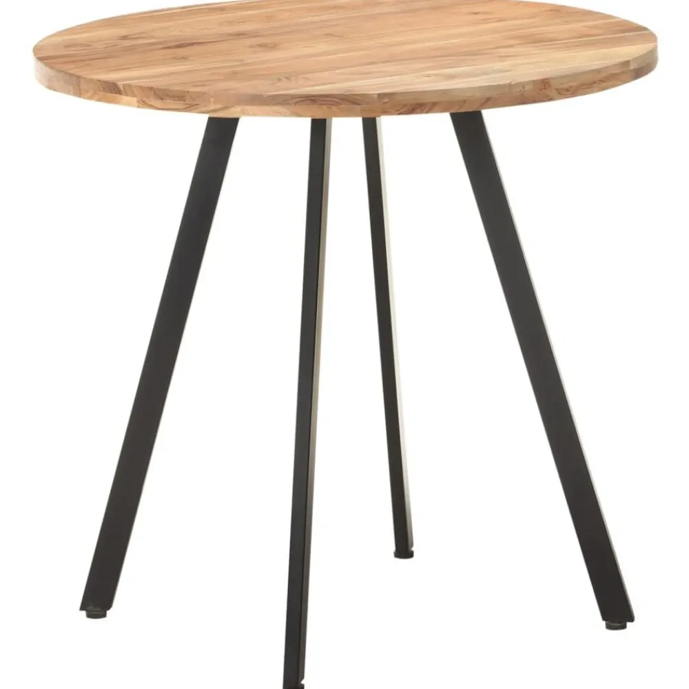 vidaXL Mesa de comedor de madera maciza de acacia 80 cm Best