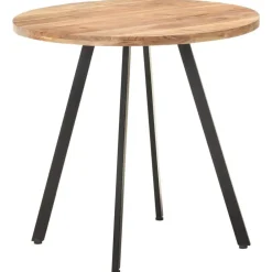 vidaXL Mesa de comedor de madera maciza de acacia 80 cm Best