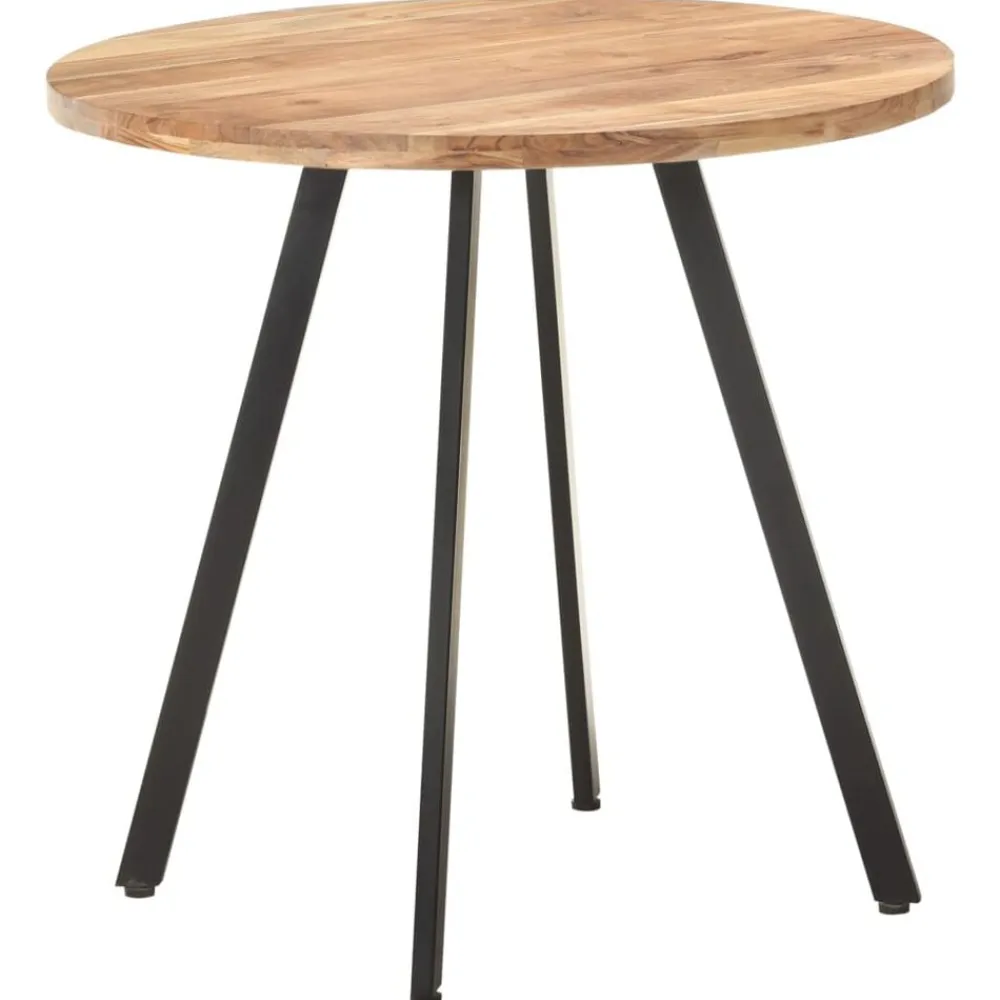 vidaXL Mesa de comedor de madera maciza de acacia 80 cm Best