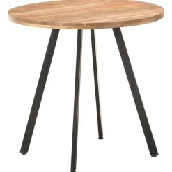 vidaXL Mesa de comedor de madera maciza de acacia 80 cm Best