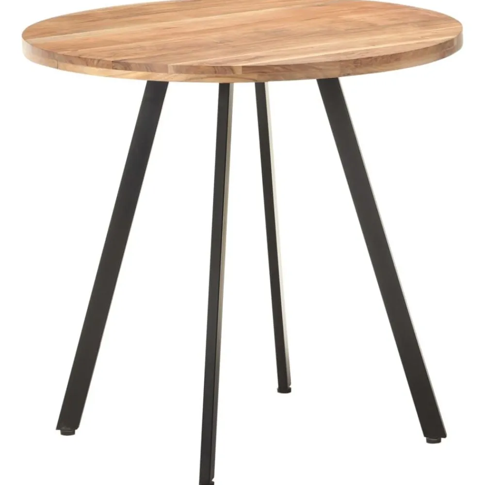 vidaXL Mesa de comedor de madera maciza de acacia 80 cm Best