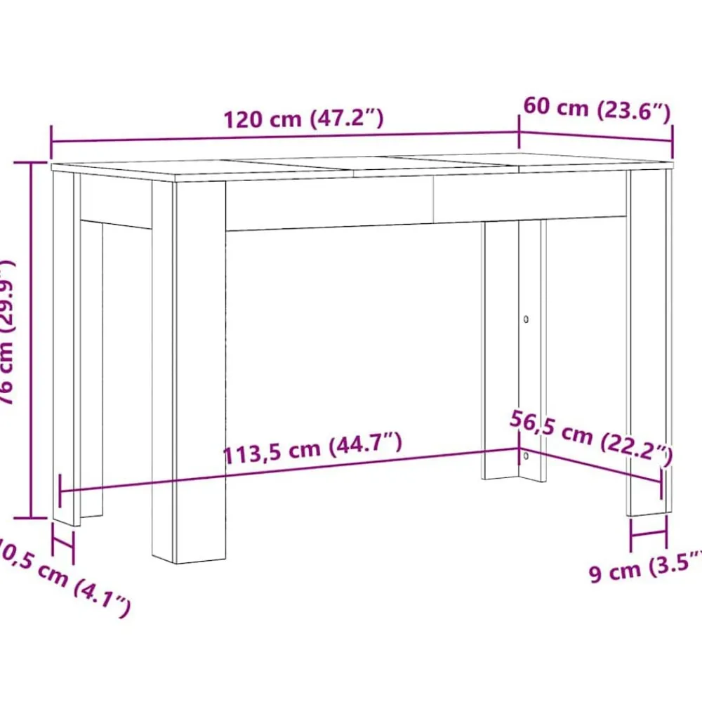 vidaXL Mesas-Mesa de comedor de madera contrachapada madera vieja