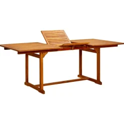 vidaXL Mesa de comedor jardín madera maciza acacia (150-200)x100x75cm Outlet