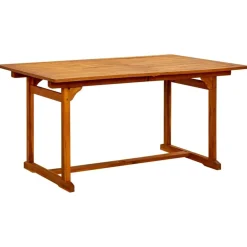 vidaXL Mesa de comedor jardín madera maciza acacia (150-200)x100x75cm Outlet