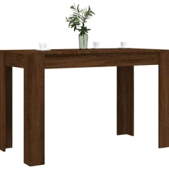 vidaXL Mesa de comedor madera de ingeniería marrón roble 120x60x76 cm Marr&oacute;n roble Sale