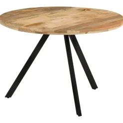 vidaXL Mesas-Mesa de comedor madera maciza de mango 110x75 cm