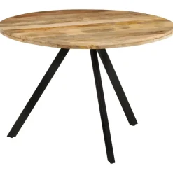 vidaXL Mesas-Mesa de comedor madera maciza de mango 110x75 cm