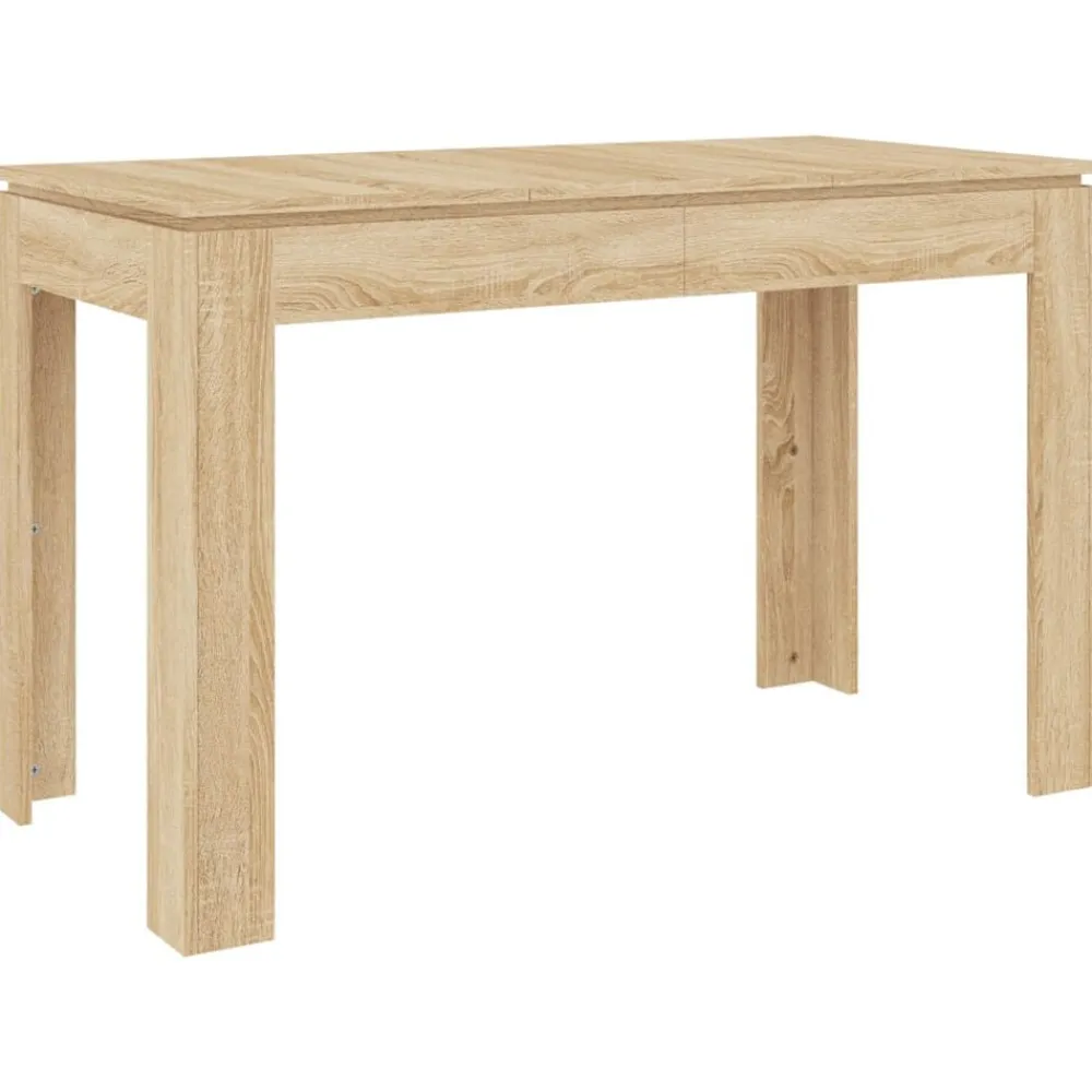 vidaXL Mesa de comedor madera contrachapada 120x60x76cm Roble Sonoma New