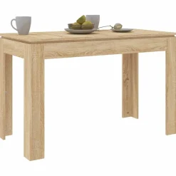 vidaXL Mesa de comedor madera contrachapada 120x60x76cm Roble Sonoma New