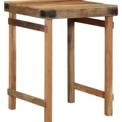 vidaXL Mesas-Mesa de Comedor Marrón 60 x 55 x 76 cm madera maciza reciclada