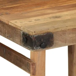vidaXL Mesas-Mesa de Comedor Marrón 60 x 55 x 76 cm madera maciza reciclada