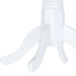 vidaXL Mesas-Mesa de comedor madera maciza de caucho blanco y marrón 106 cm