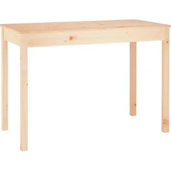 vidaXL Mesa de comedor madera maciza de pino 110x55x75 cm Natural Best