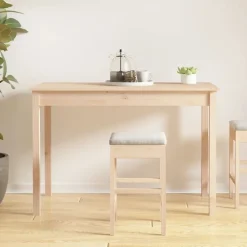 vidaXL Mesa de comedor madera maciza de pino 110x55x75 cm Natural Best