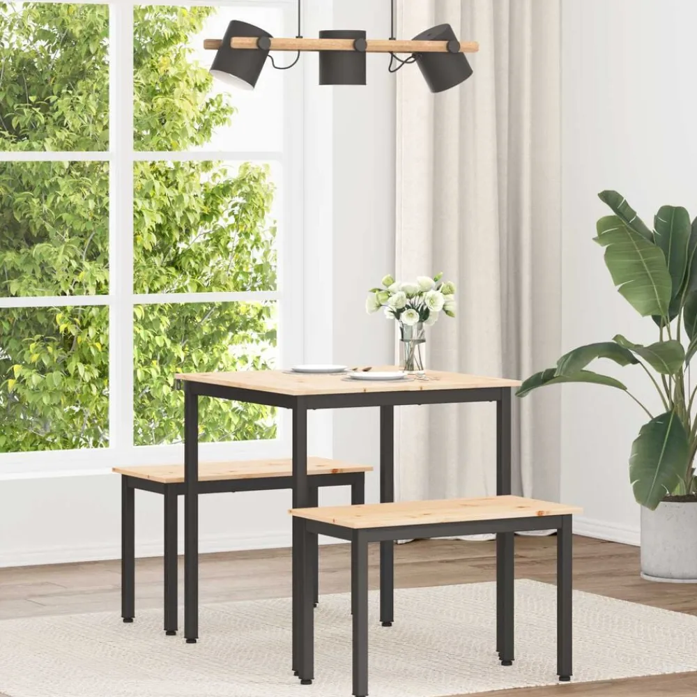 vidaXL Mesas-Mesa de Comedor 70 x 70 x 75 cm Madera de pino macizo