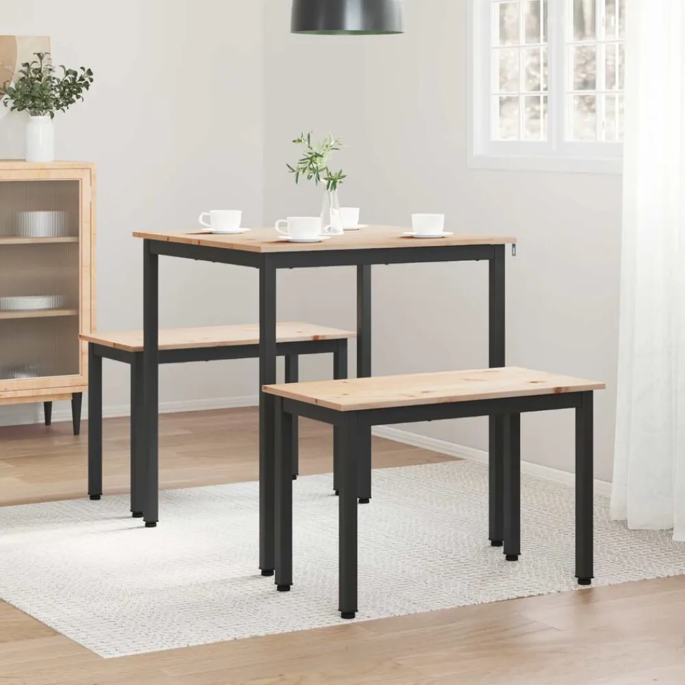 vidaXL Mesas-Mesa de Comedor 70 x 70 x 75 cm Madera de pino macizo